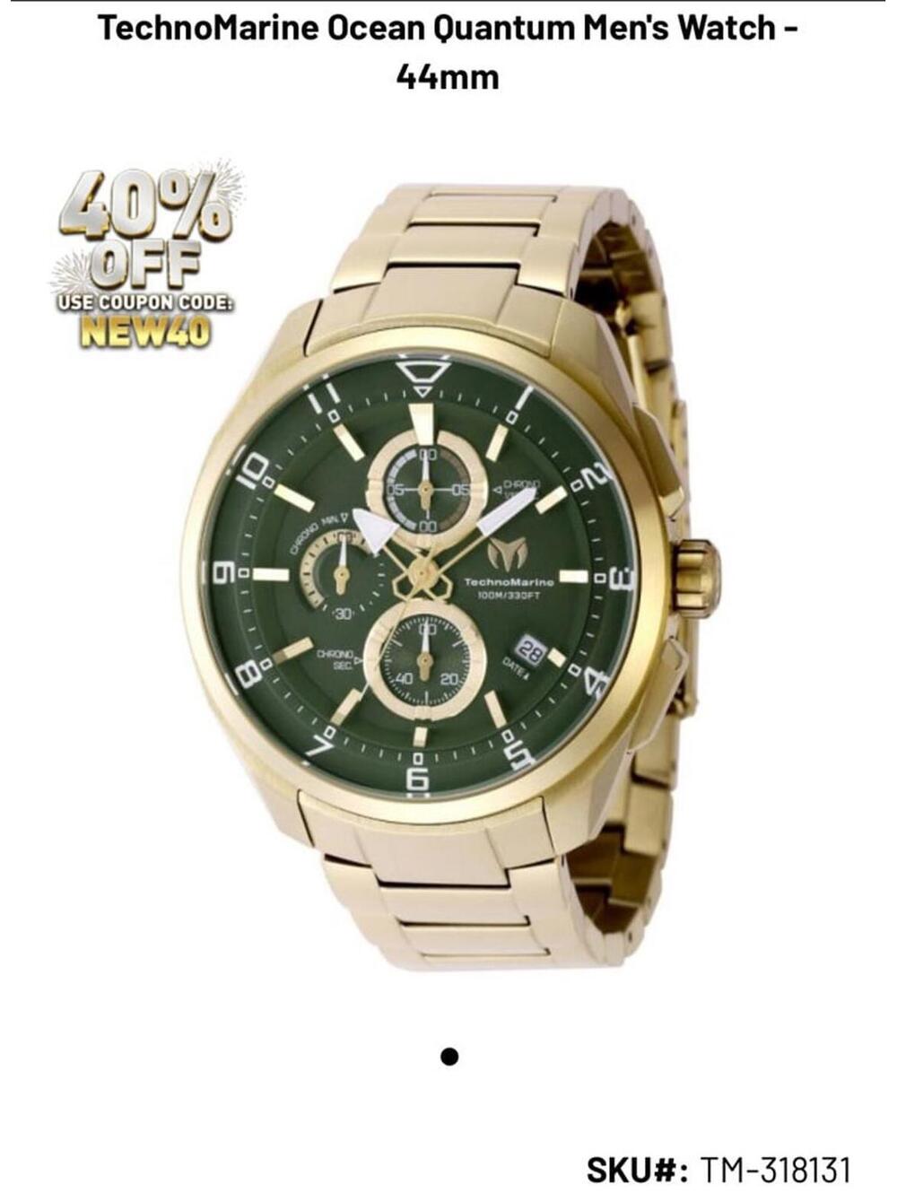 Techno marine steel watch men’s